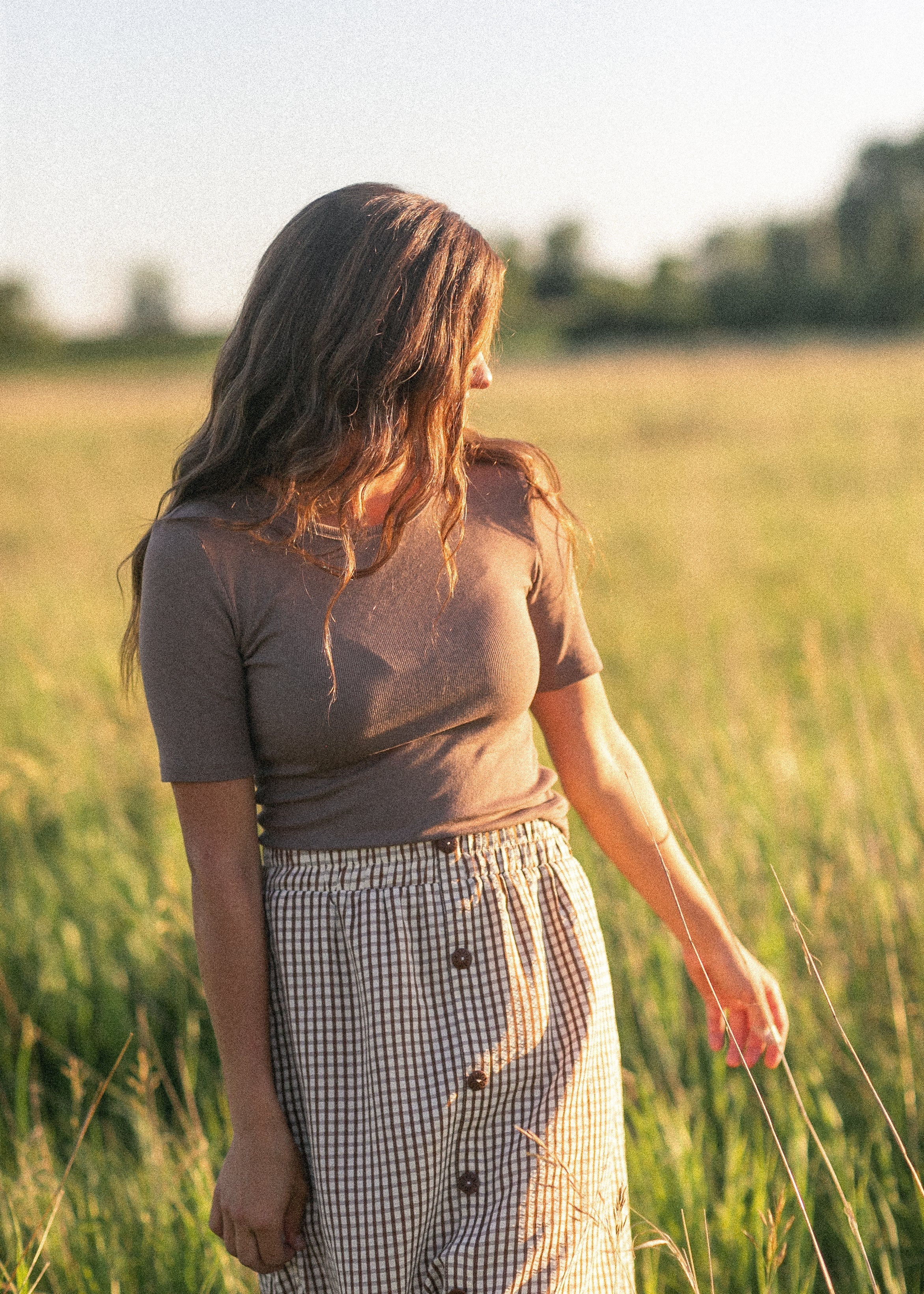 McKenna Gingham Maxi Skirt Inherit Co.